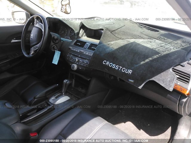 5J6TF1H50AL002178 - 2010 HONDA ACCORD CROSSTOUR EXL SILVER photo 5