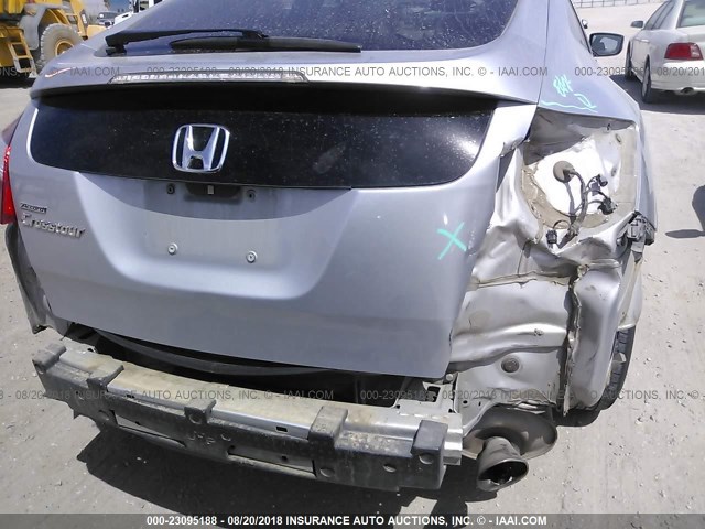 5J6TF1H50AL002178 - 2010 HONDA ACCORD CROSSTOUR EXL SILVER photo 6