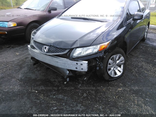 2HGFG3B58CH565226 - 2012 HONDA CIVIC LX BLACK photo 6