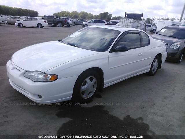 2G1WX15K129350115 - 2002 CHEVROLET MONTE CARLO SS WHITE photo 2