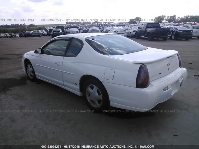 2G1WX15K129350115 - 2002 CHEVROLET MONTE CARLO SS WHITE photo 3