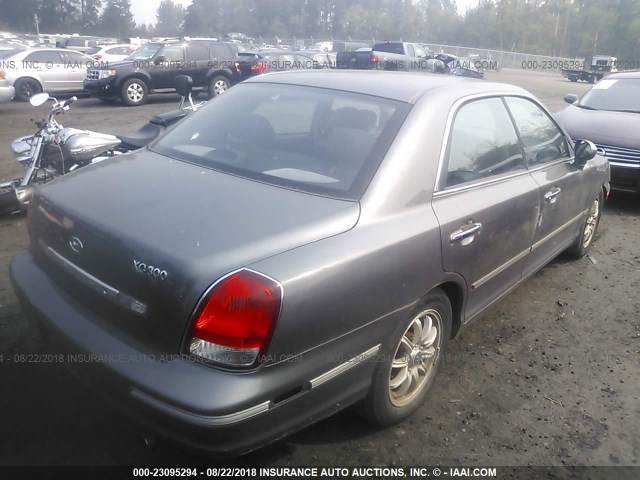 KMHFU45D31A142142 - 2001 HYUNDAI XG 300 GRAY photo 4