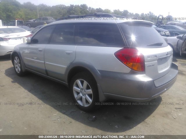 4S4BP62C867336747 - 2006 SUBARU LEGACY OUTBACK 2.5I LIMITED SILVER photo 3