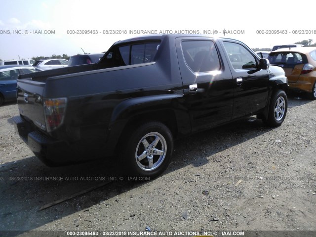 2HJYK16576H535526 - 2006 HONDA RIDGELINE RTL BLACK photo 4