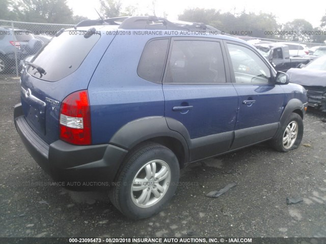 KM8JN12D77U666671 - 2007 HYUNDAI TUCSON SE/LIMITED BLUE photo 4