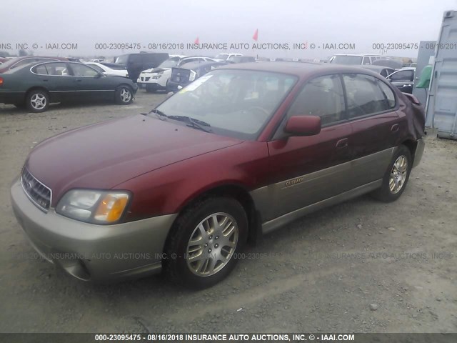 4S3BE896737200305 - 2003 SUBARU LEGACY OUTBACK 3.0 H6/3.0 H6 VDC MAROON photo 2