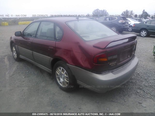 4S3BE896737200305 - 2003 SUBARU LEGACY OUTBACK 3.0 H6/3.0 H6 VDC MAROON photo 3