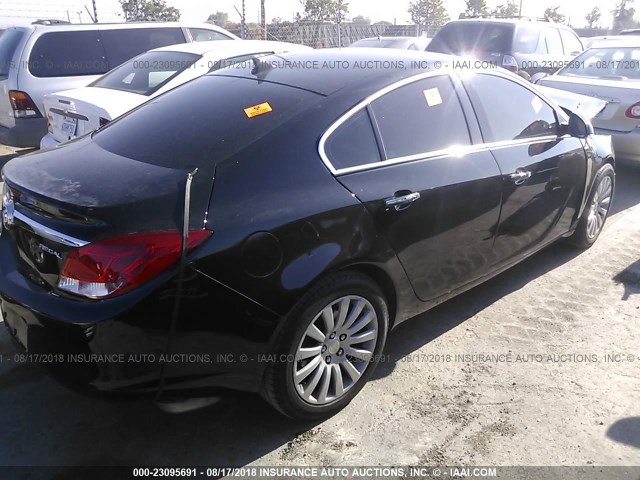 2G4GS5EK1C9207728 - 2012 BUICK REGAL PREMIUM BLACK photo 4