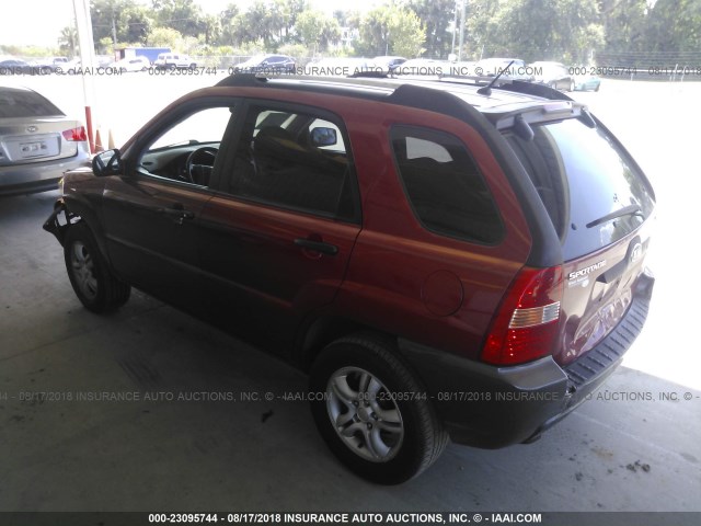 KNDJF723267233574 - 2006 KIA NEW SPORTAGE  RED photo 3