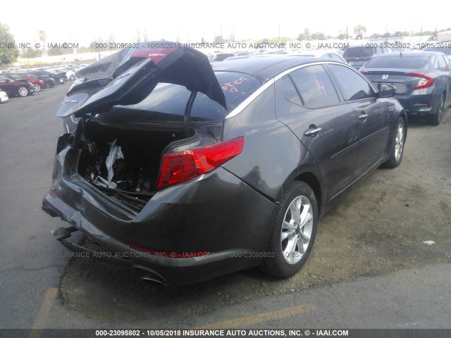 KNAGN4A71B5122663 - 2011 KIA OPTIMA EX/SX BROWN photo 4