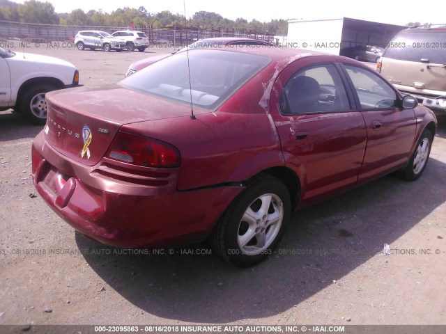 1B3EL46X86N106122 - 2006 DODGE STRATUS SXT RED photo 4