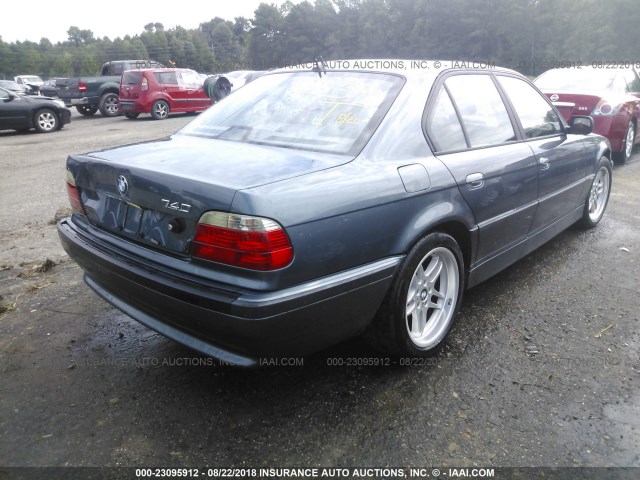 WBAGG83401DN85855 - 2001 BMW 740 I AUTOMATIC BLUE photo 4