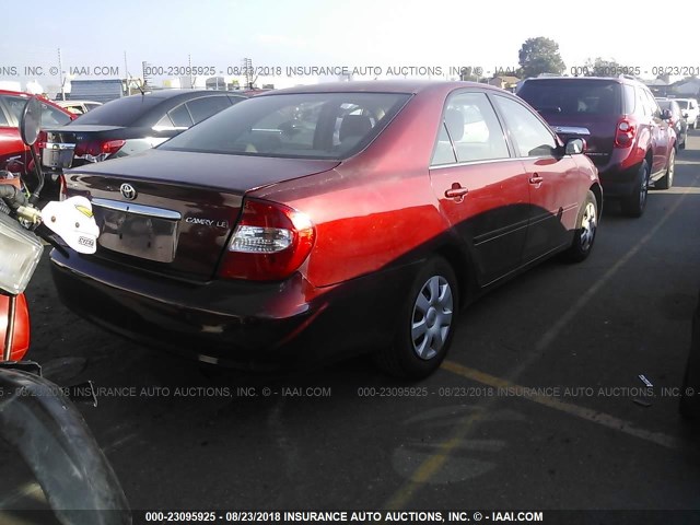4T1BE32K83U178595 - 2003 TOYOTA CAMRY LE/XLE/SE 红色 照片 4