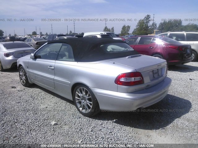 YV1NC62D94J062362 - 2004 VOLVO C70 HPT SILVER photo 3