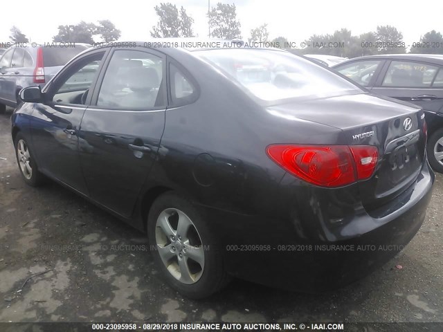 KMHDU46D39U622326 - 2009 HYUNDAI ELANTRA GLS/SE BLACK photo 3