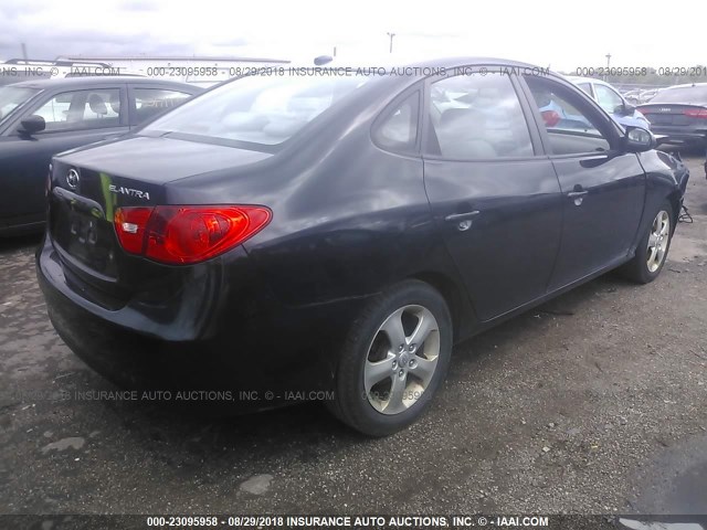 KMHDU46D39U622326 - 2009 HYUNDAI ELANTRA GLS/SE BLACK photo 4