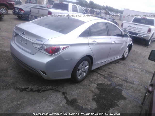 KMHEC4A47BA005310 - 2011 HYUNDAI SONATA HYBRID SILVER photo 4