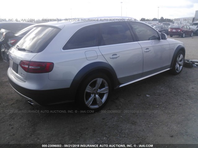 WA1UFAFLXDA229187 - 2013 AUDI A4 ALLROAD PREMIUM PLUS SILVER photo 4
