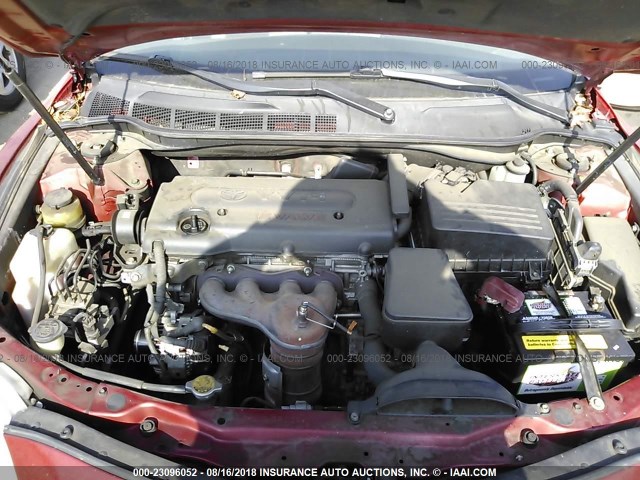 4T1BE46KX7U105458 - 2007 TOYOTA CAMRY NEW GENERAT CE/LE/XLE/SE RED photo 10
