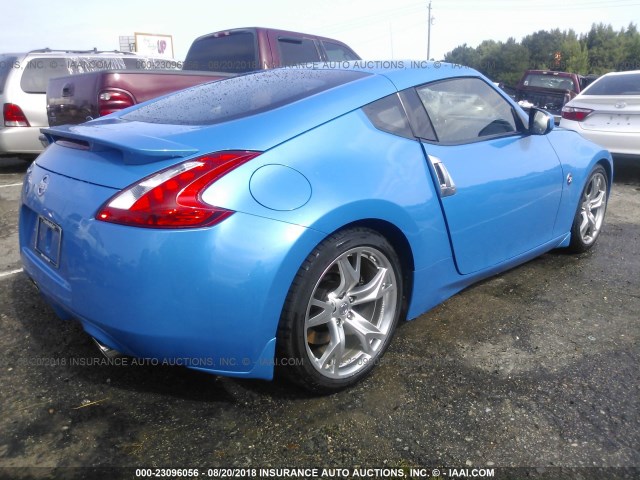 JN1AZ44E79M403134 - 2009 NISSAN 370Z BLUE photo 4