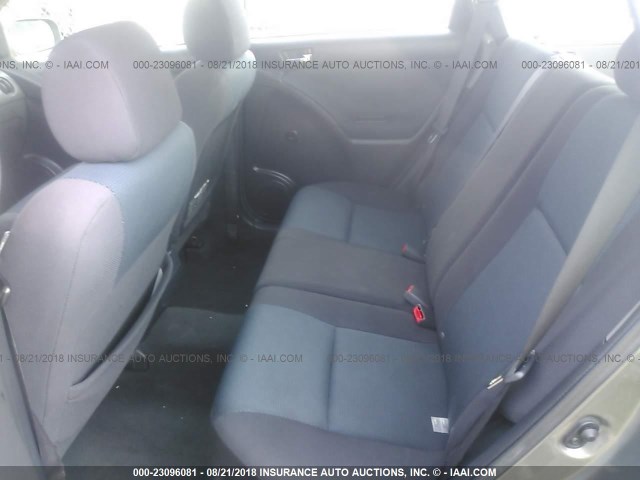 2T1LR30E85C550091 - 2005 TOYOTA COROLLA MATRIX XR GRAY photo 8