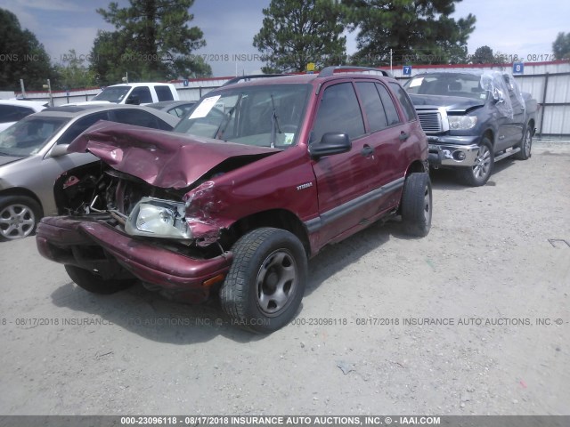 2S3TD52V516109393 - 2001 SUZUKI VITARA JX/JLX RED photo 2