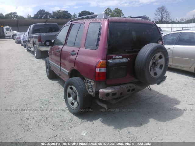 2S3TD52V516109393 - 2001 SUZUKI VITARA JX/JLX RED photo 3