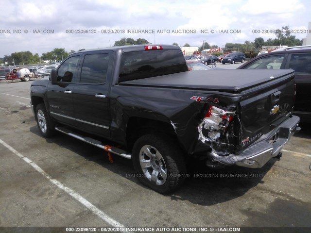 3GCUKSEJ6EG309354 - 2014 CHEVROLET SILVERADO K1500 LTZ GRAY photo 3