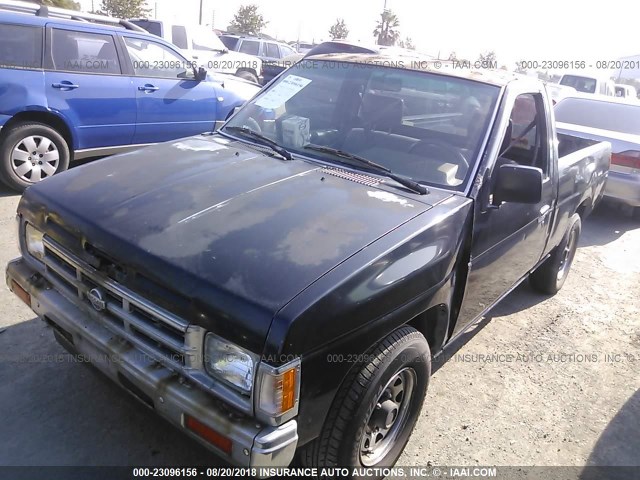 1N6SD11S6MC393488 - 1991 NISSAN TRUCK SHORT WHEELBASE BLACK photo 2