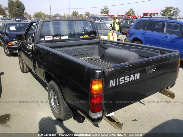 1N6SD11S6MC393488 - 1991 NISSAN TRUCK SHORT WHEELBASE BLACK photo 3