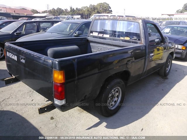 1N6SD11S6MC393488 - 1991 NISSAN TRUCK SHORT WHEELBASE BLACK photo 4