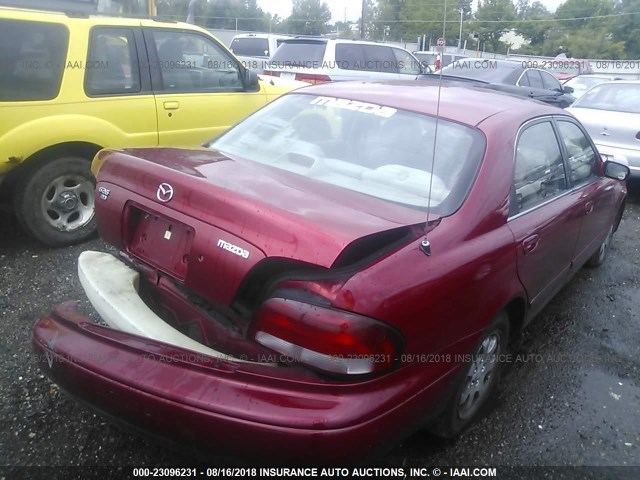 1YVGF22C4W5730161 - 1998 MAZDA 626 DX/LX RED photo 4