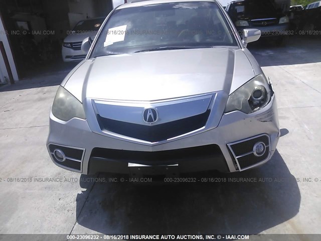 5J8TB2H28AA001287 - 2010 ACURA RDX SILVER photo 6