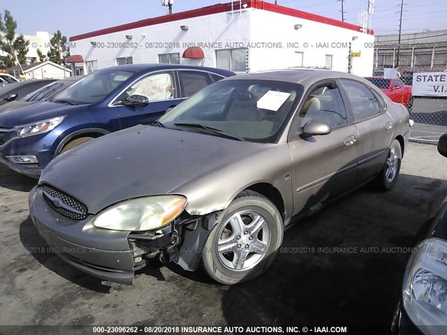 1FAFP56S82G102772 - 2002 FORD TAURUS SEL BROWN photo 2