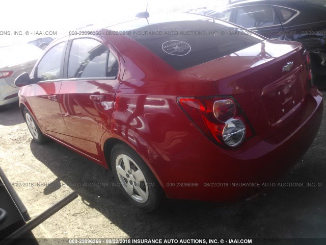1G1JA5SH5F4164937 - 2015 CHEVROLET SONIC LS RED photo 3