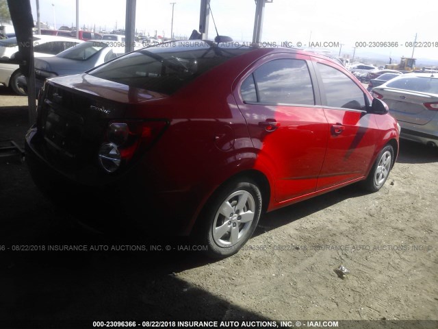 1G1JA5SH5F4164937 - 2015 CHEVROLET SONIC LS RED photo 4