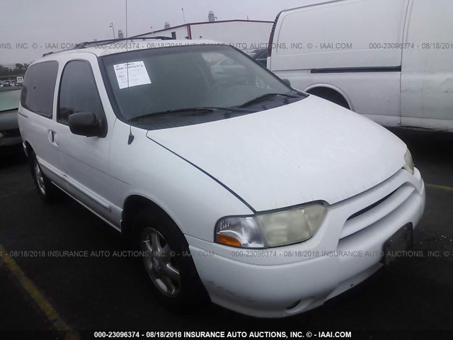 4N2ZN16T91D824389 - 2001 NISSAN QUEST SE WHITE photo 1