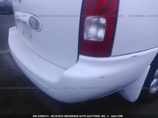 4N2ZN16T91D824389 - 2001 NISSAN QUEST SE WHITE photo 6