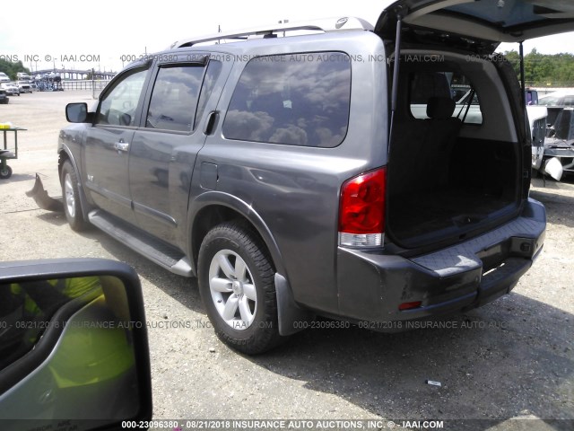 5N1BA08D58N608040 - 2008 NISSAN ARMADA SE/LE GRAY photo 3