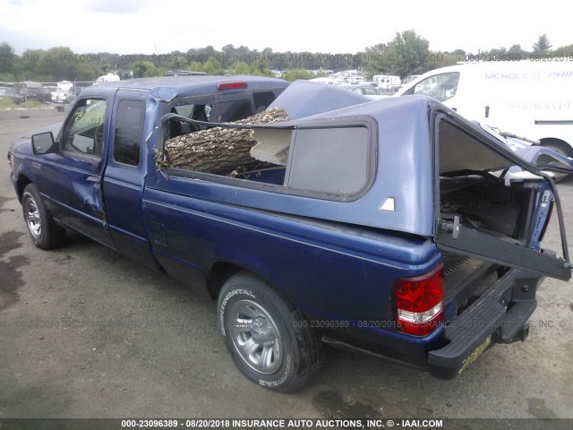 1FTKR1ED3BPA71137 - 2011 FORD RANGER SUPER CAB BLUE photo 3