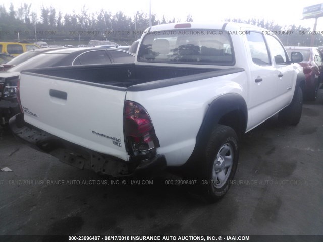 5TFJU4GN1EX060675 - 2014 TOYOTA TACOMA DOUBLE CAB PRERUNNER WHITE photo 4