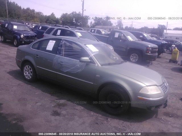 WVWPD63B82P296849 - 2002 VOLKSWAGEN PASSAT GLS GREEN photo 1