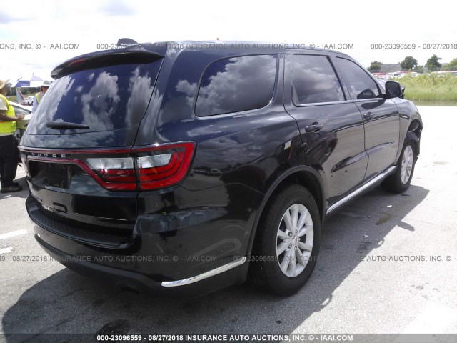 1C4RDHAG7FC120276 - 2015 DODGE DURANGO SXT BLACK photo 4