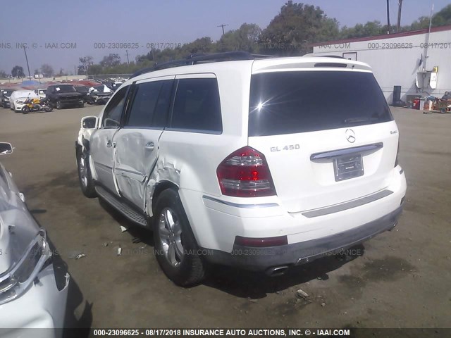 4JGBF71E28A398520 - 2008 MERCEDES-BENZ GL 450 4MATIC WHITE photo 3