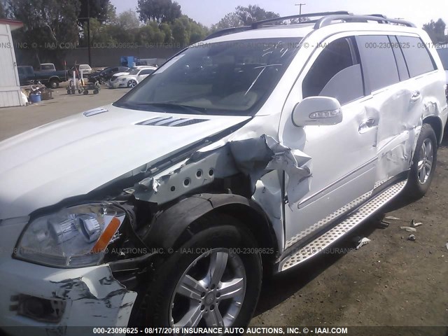 4JGBF71E28A398520 - 2008 MERCEDES-BENZ GL 450 4MATIC WHITE photo 6