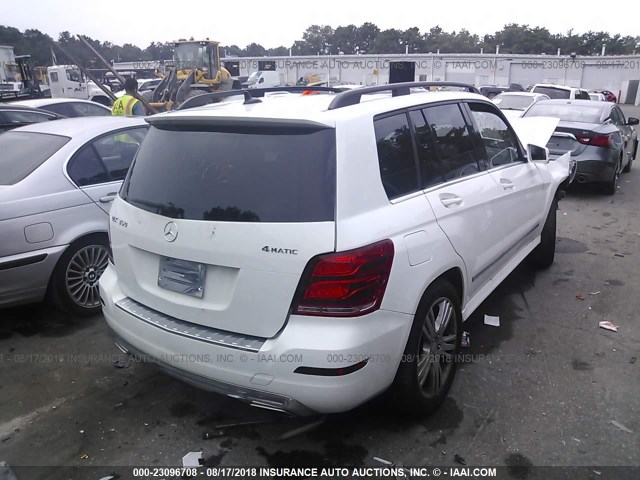 WDCGG8JBXDG100509 - 2013 MERCEDES-BENZ GLK 350 4MATIC WHITE photo 4