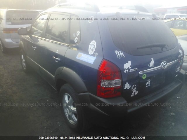 KM8JN72D05U052870 - 2005 HYUNDAI TUCSON GLS/LX BLUE photo 3