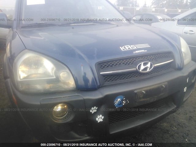 KM8JN72D05U052870 - 2005 HYUNDAI TUCSON GLS/LX BLUE photo 6