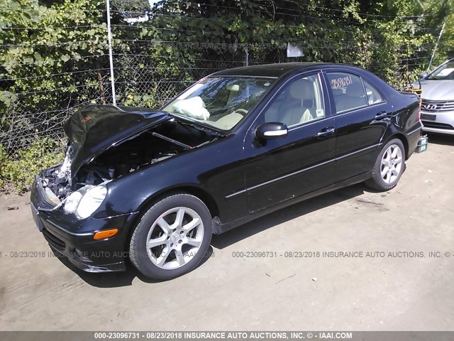 WDBRF92H07F884766 - 2007 MERCEDES-BENZ C 280 4MATIC BLACK photo 2