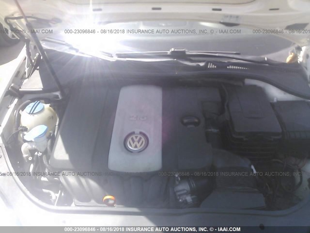 3VWRM71K48M108891 - 2008 VOLKSWAGEN JETTA SE/SEL WHITE photo 10